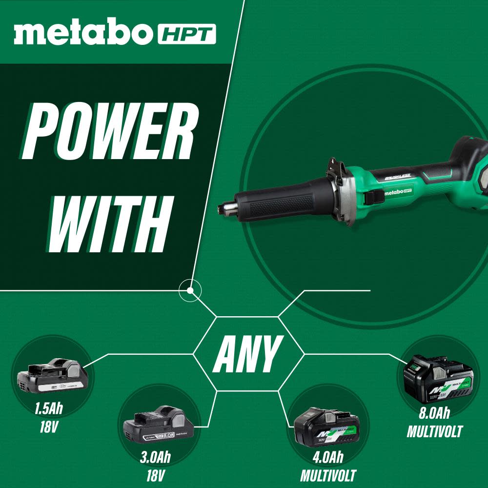 Metabo HPT 18V MultiVolt 2″ Variable Cordless Die Grinder Bare Tool - Ascmtools
