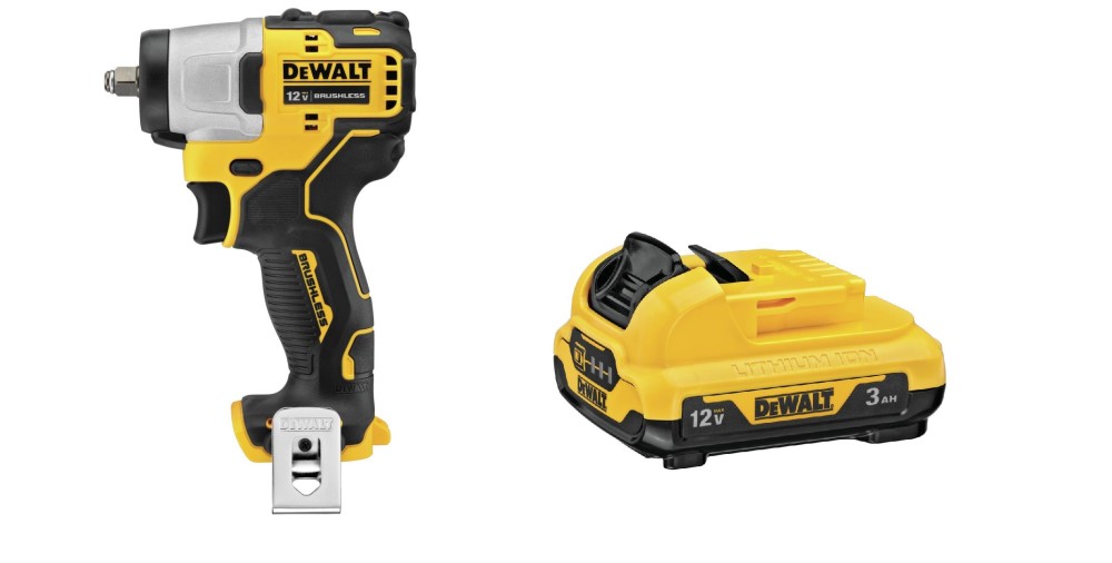 DEWALT XTREME 12V MAX 3/8″ Impact Wrench & 3Ah Battery Bundle - Ascmtools