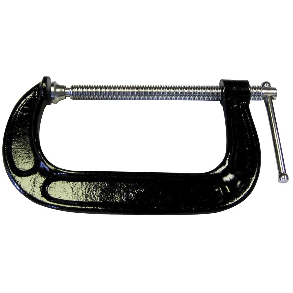 Bessey Malleable cast C-clamp 6 in. opening 3-1/2 in. throat – 1200 lb load limit - Ascmtools