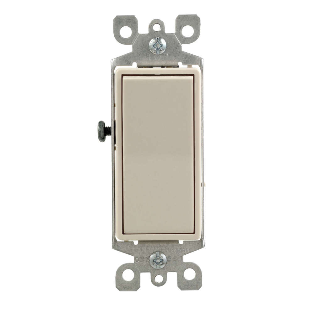 Leviton Decora 4 Pole AC Quiet Rocker Switch 15A 277V Light Almond - Ascmtools