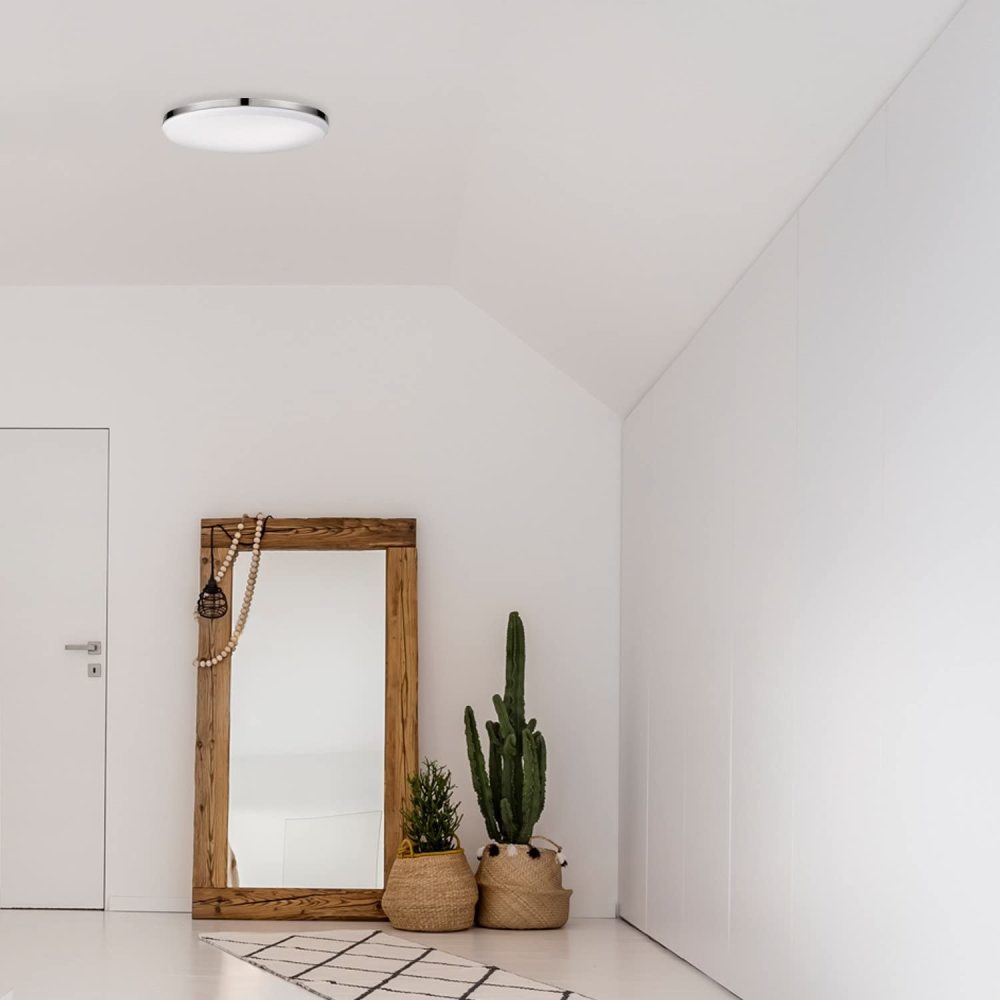 Globe Electric Ellington Integrated LED Ceiling Light Chrome 28W - Ascmtools