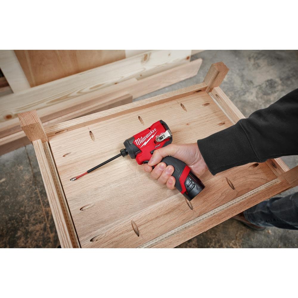 Milwaukee M12 FUEL 1/4″ Hex Impact Driver Kit - Ascmtools