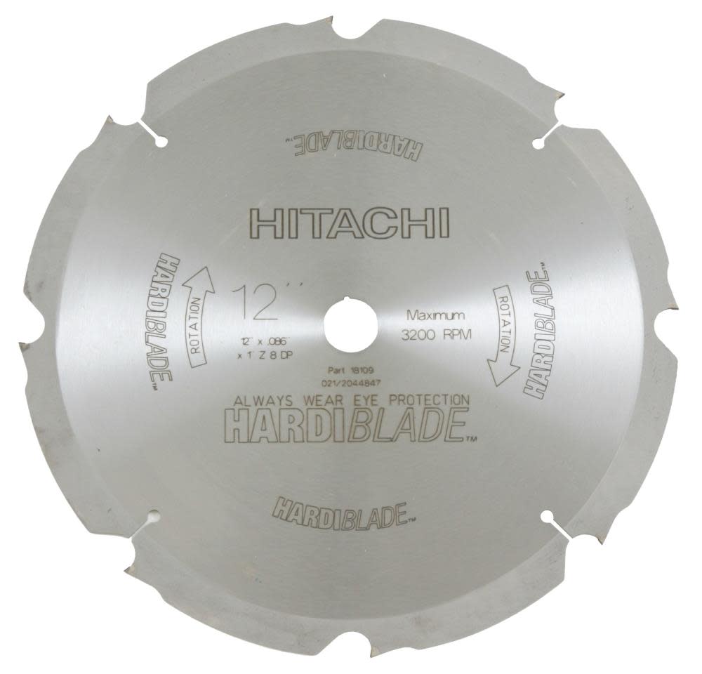 Hitachi 12 In. x 8 Teeth Hardiblade (Miter & Table Saw Blade) - Ascmtools