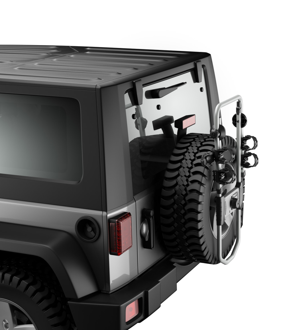 Thule Spare Me Silver/Black PRO Aluminum 1 Bike Spare Tire Bike Rack - Ascmtools