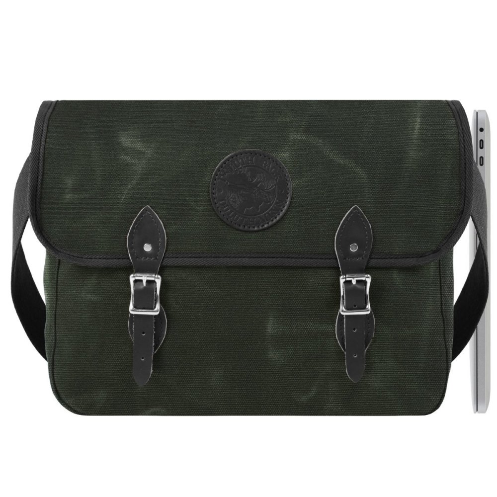 Duluth Pack 15 In. 12 Liter Capacity Wax Olive Drab Laptop Book Bag - Ascmtools