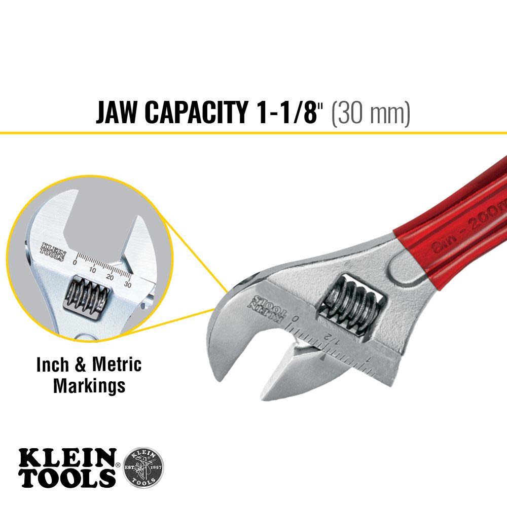 Klein Tools Adj. Wrench Extra Capacity 8-1/4″ - Ascmtools