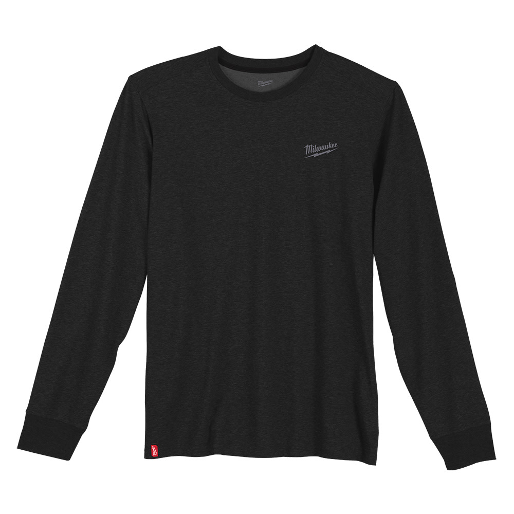 Milwaukee Hybrid Work Tee Long Sleeve Black Medium - Ascmtools