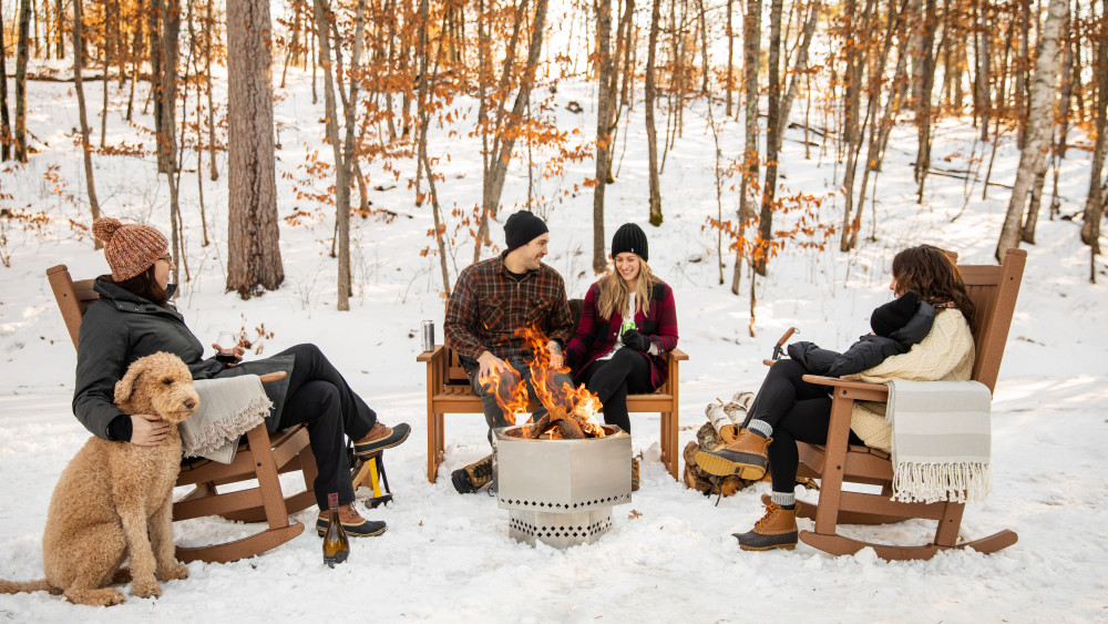 Dragonfire Wood/Pellet Firepit 22″ Stainless Steel with Grate & Carry Cover - Ascmtools