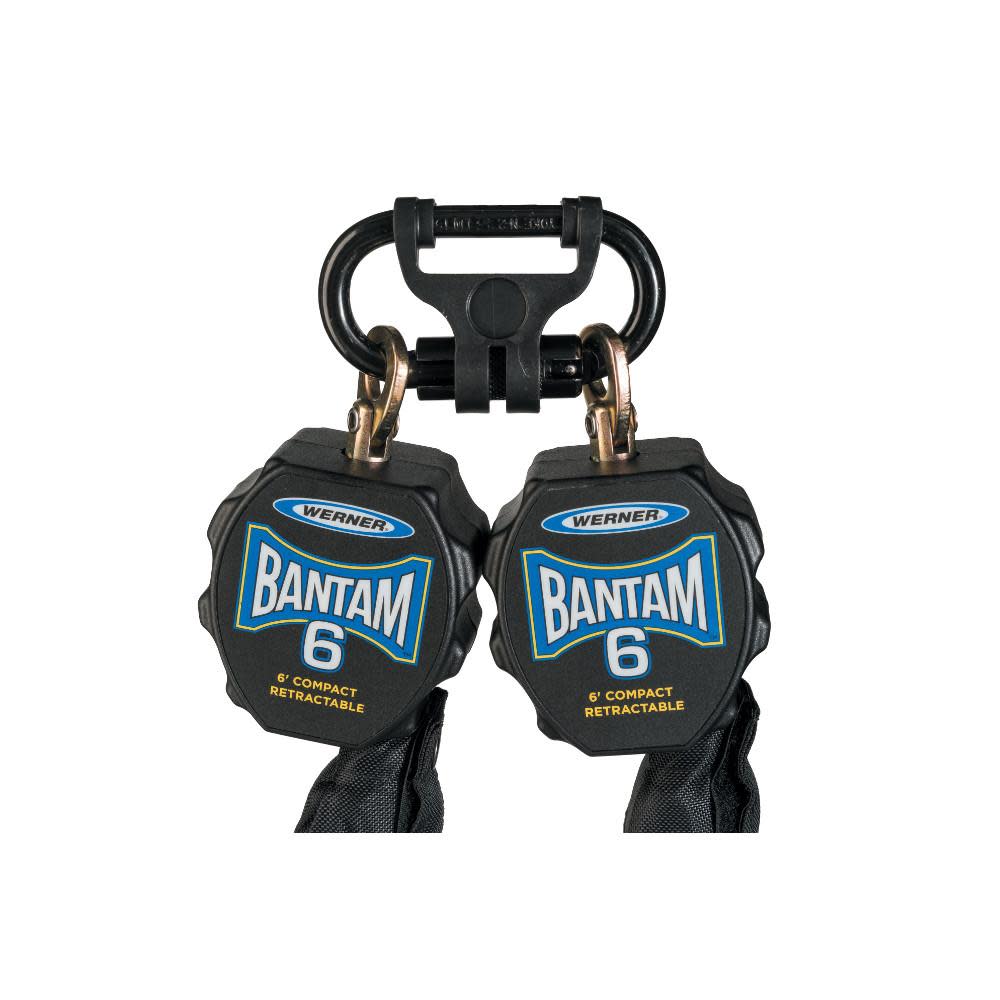 Werner 6 ft Bantam Twin Leg Web Self-Retracting Lifeline - Ascmtools