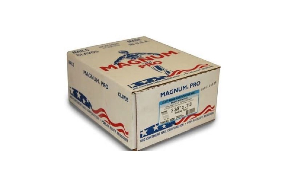 Midcontinent Nail 2-3/8 In. X .113 RS Bright Ring Offset Paper Tape Strip Nails – 5000 Nails - Ascmtools