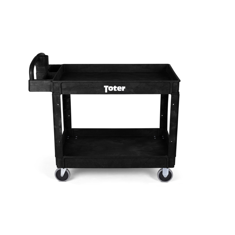 Toter Material Handling Utility Cart with Lipped Top and Ergo Handle - Ascmtools