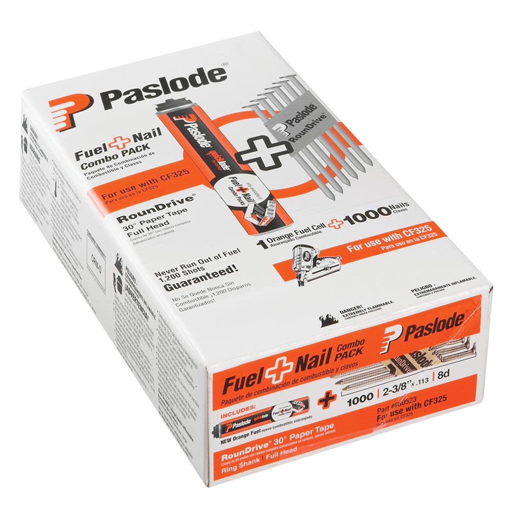 Paslode Fuel+Nail Combo Pack 2-3/8 In. x .113 In. SM Brite - Ascmtools