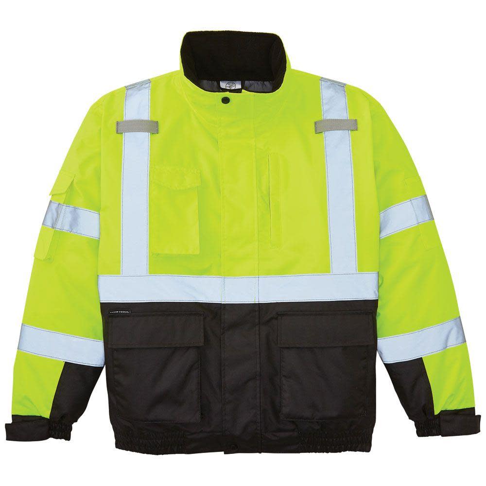 Klein Tools Hi Viz Winter Bomber Jacket Large - Ascmtools
