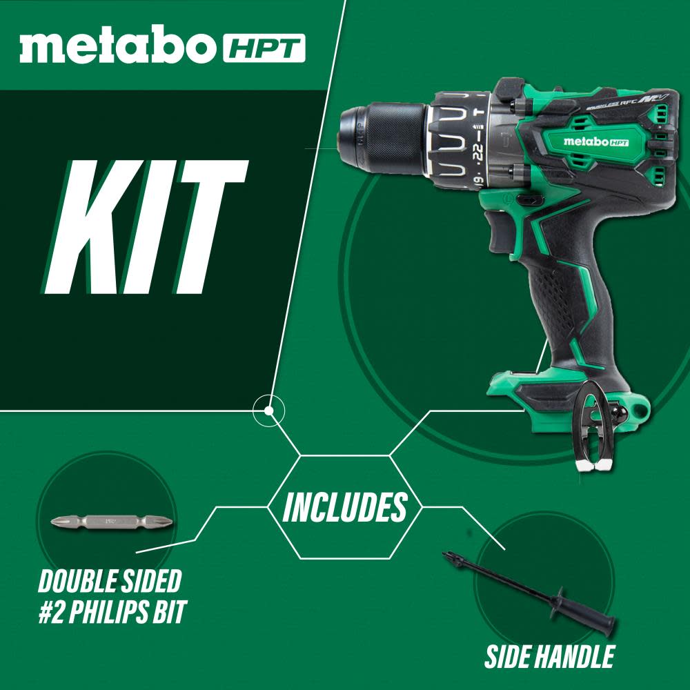 Metabo HPT Multivolt 36V Brushless Hammer Drill (Bare Tool) - Ascmtools