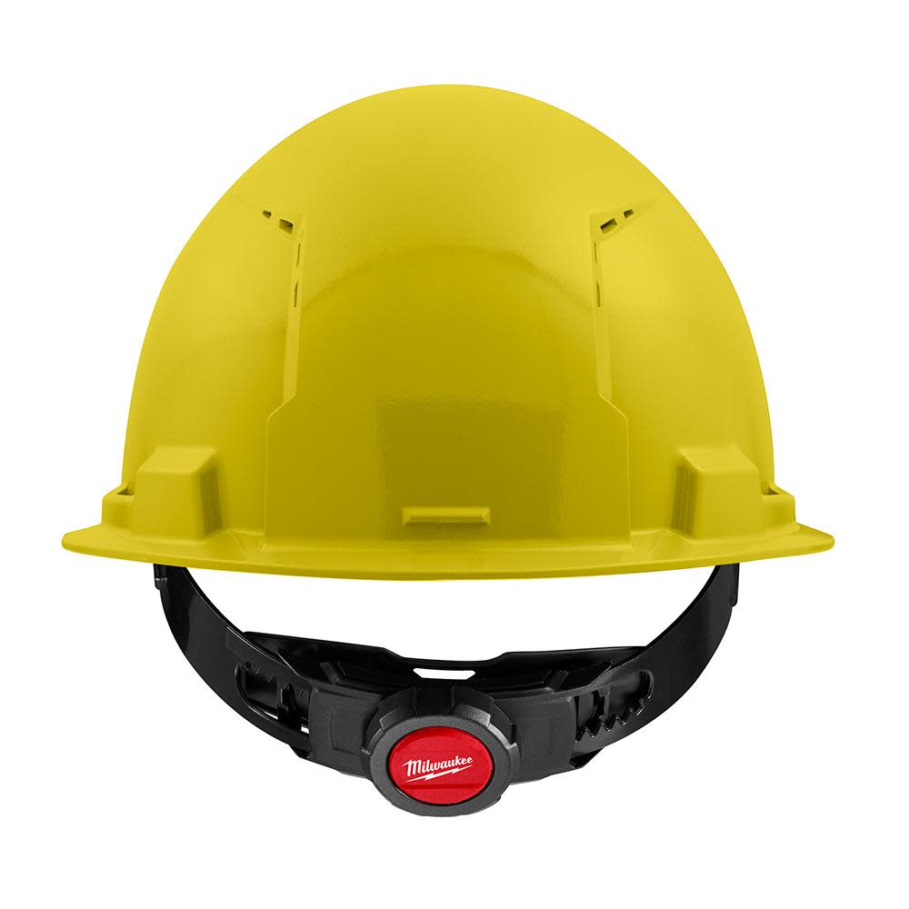 Milwaukee Yellow Front Brim Vented Hard Hat with 4pt Ratcheting Suspension Type 1 Class C - Ascmtools