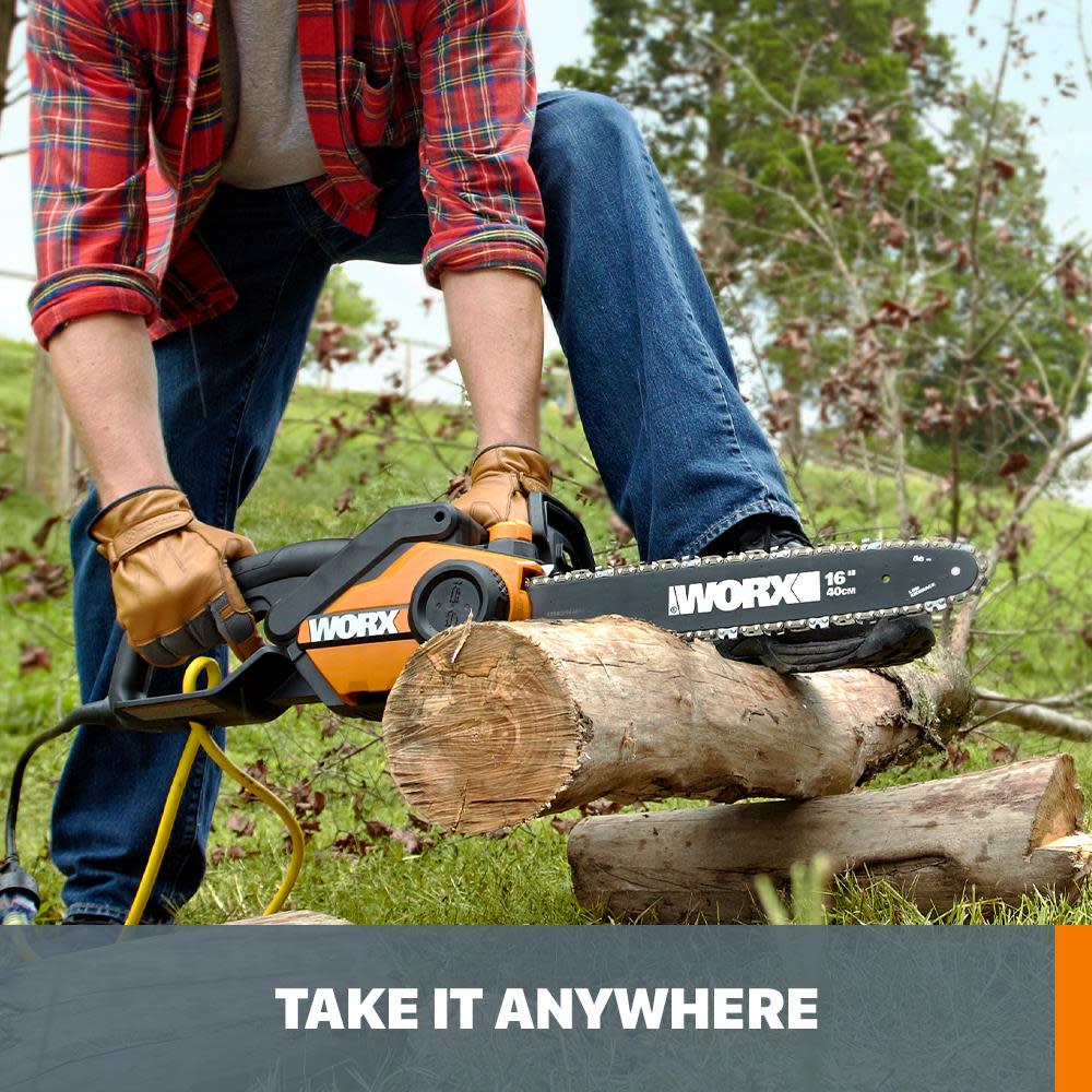 Worx 16 in. 15 amp Chainsaw Tool-free Tensioning and Chain Brake - Ascmtools