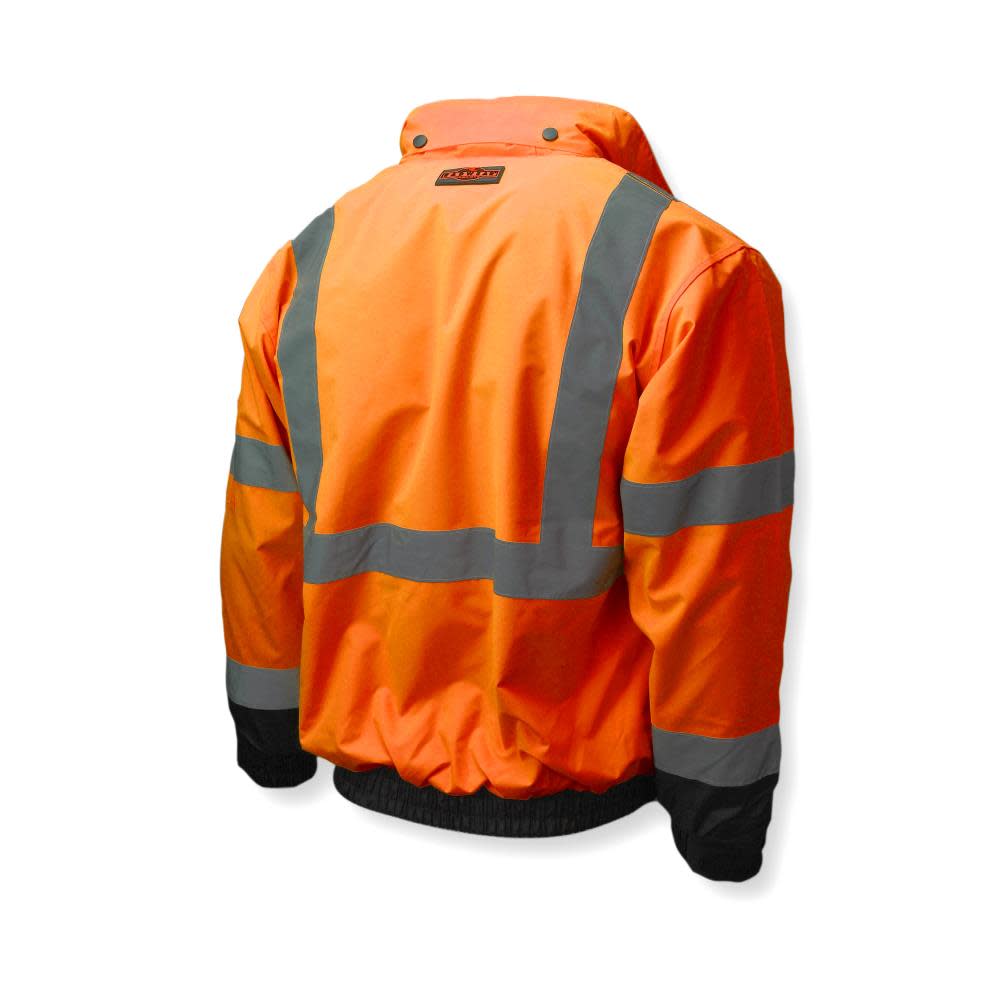Radians Three in One Deluxe High Visibility Bomber Jacket Orange Black Bottom XL - Ascmtools