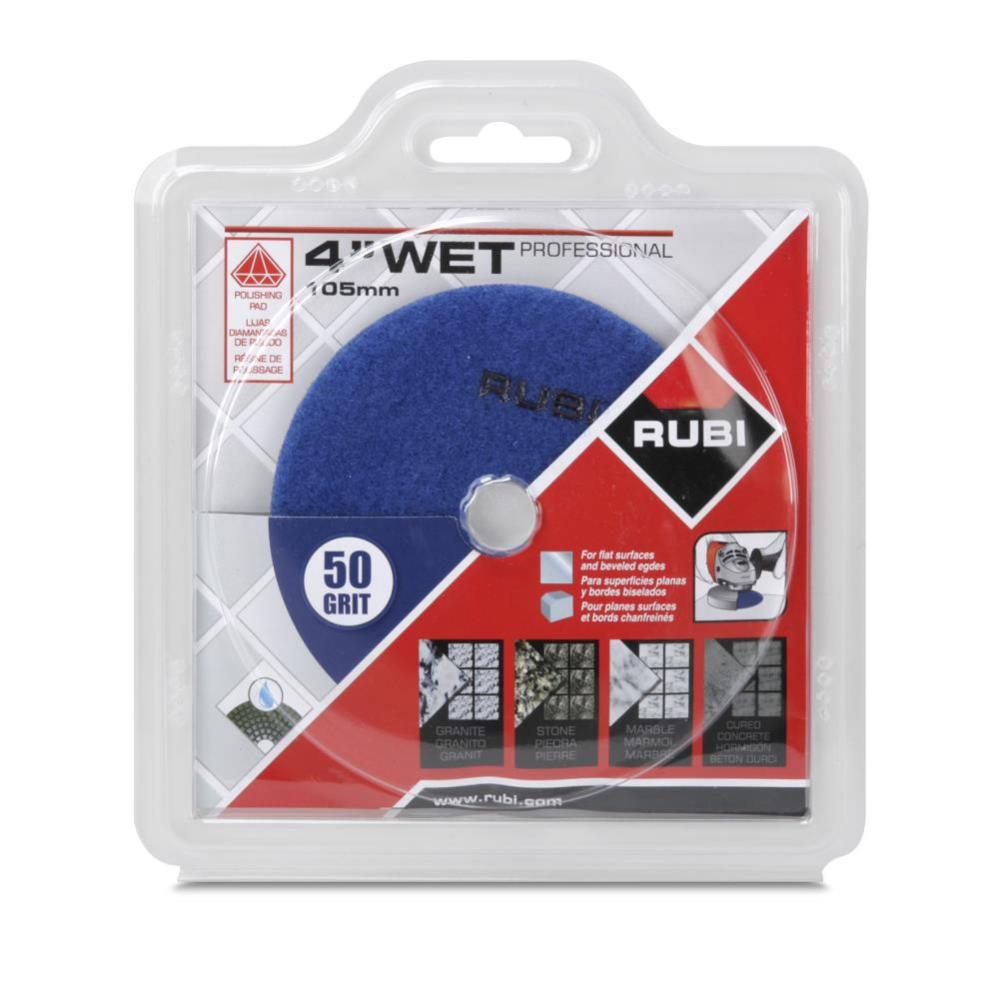 Rubi Tools Resin Wet Polishing Pad 50 Grit 4 In. - Ascmtools