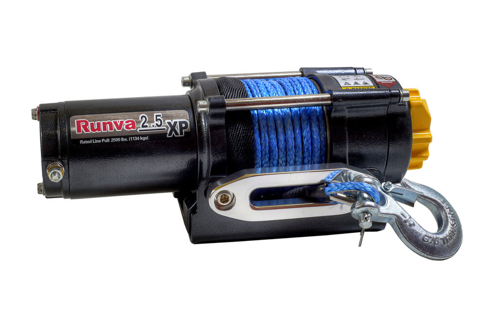 DK2 Runva ATV UTV Winch 12v 2500lb Expert Package with Synthetic Rope - Ascmtools