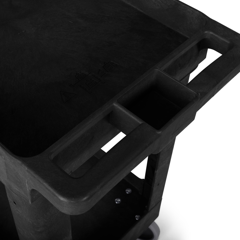 Toter Material Handling Utility Cart with Lipped Top and Straight Handle - Ascmtools