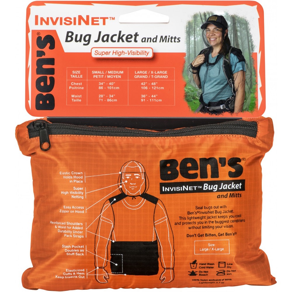Bens InvisiNet Bug Jacket & Mitts – L/XL - Ascmtools