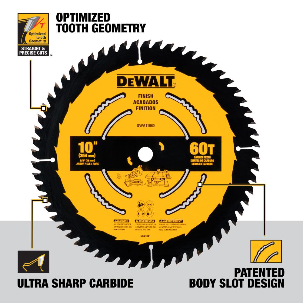 DEWALT Circular Saw Blade 10″ 60T - Ascmtools