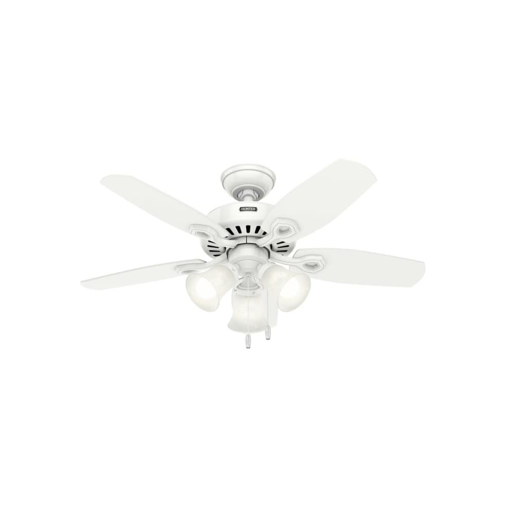 Hunter Fan Builder Ceiling Fan 42″ LED Indoor Snow White - Ascmtools