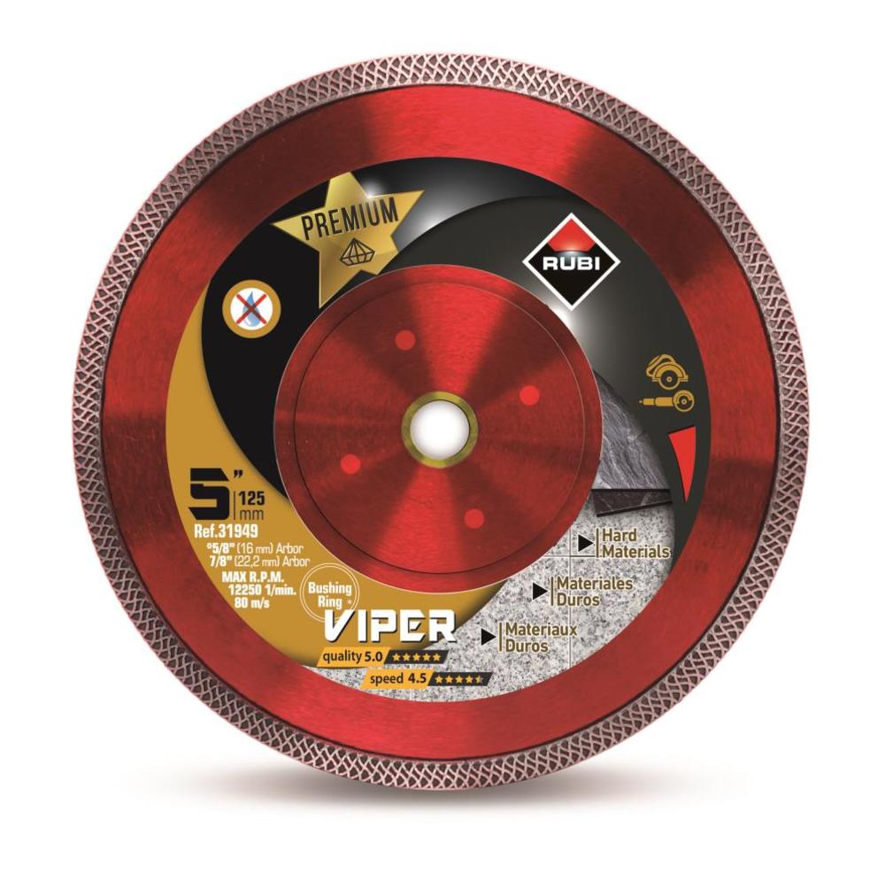 Rubi Tools Blade Viper Mesh 5 In. Diamond Blade (7/8″ and 5/8″ Arbor) - Ascmtools