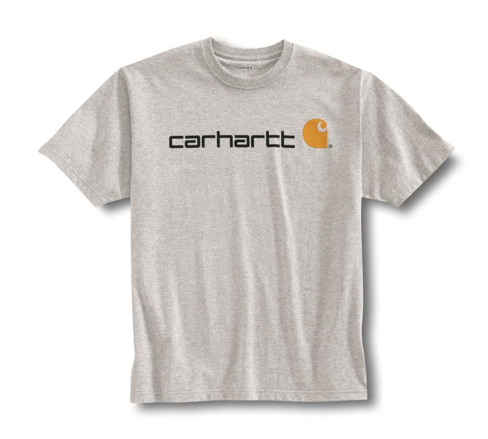 Carhartt Short-Sleeve Logo T-Shirt Heather Gray Extra Large Regular - Ascmtools