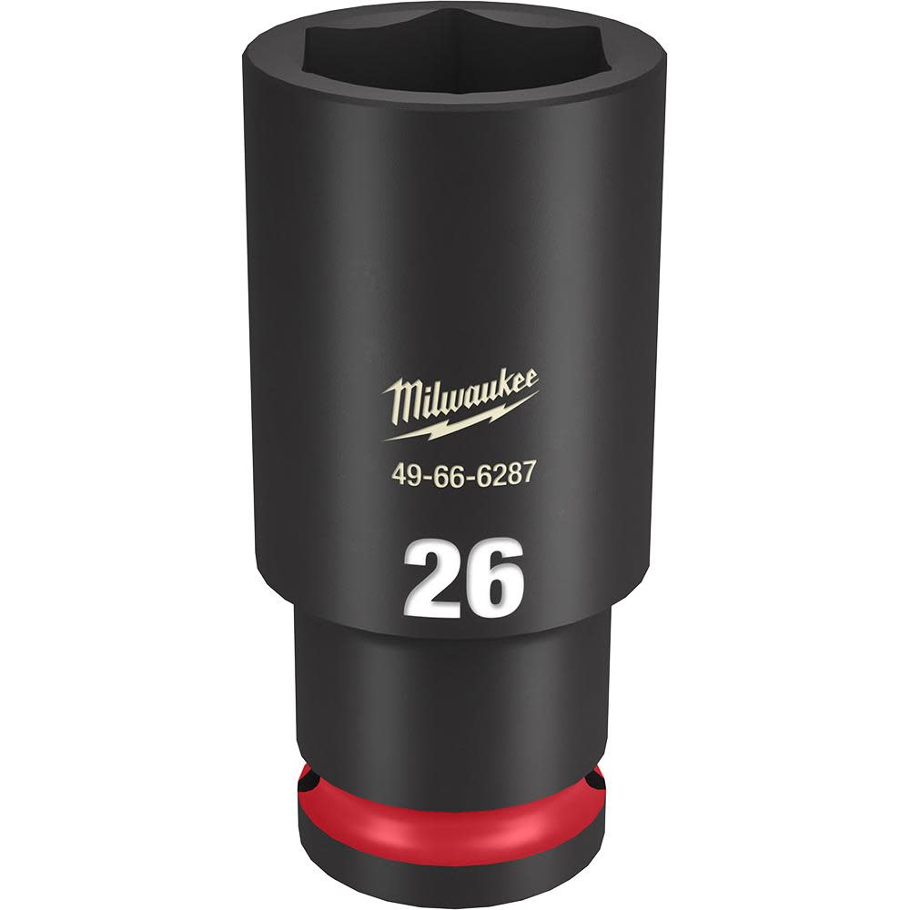 Milwaukee SHOCKWAVE Impact Duty Socket 1/2″ Drive 26MM Deep 6 Point - Ascmtools
