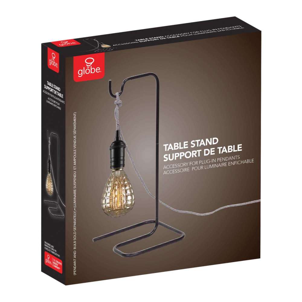 Globe Electric Pendant Light Table Stand Matte Black E26 1 Light - Ascmtools