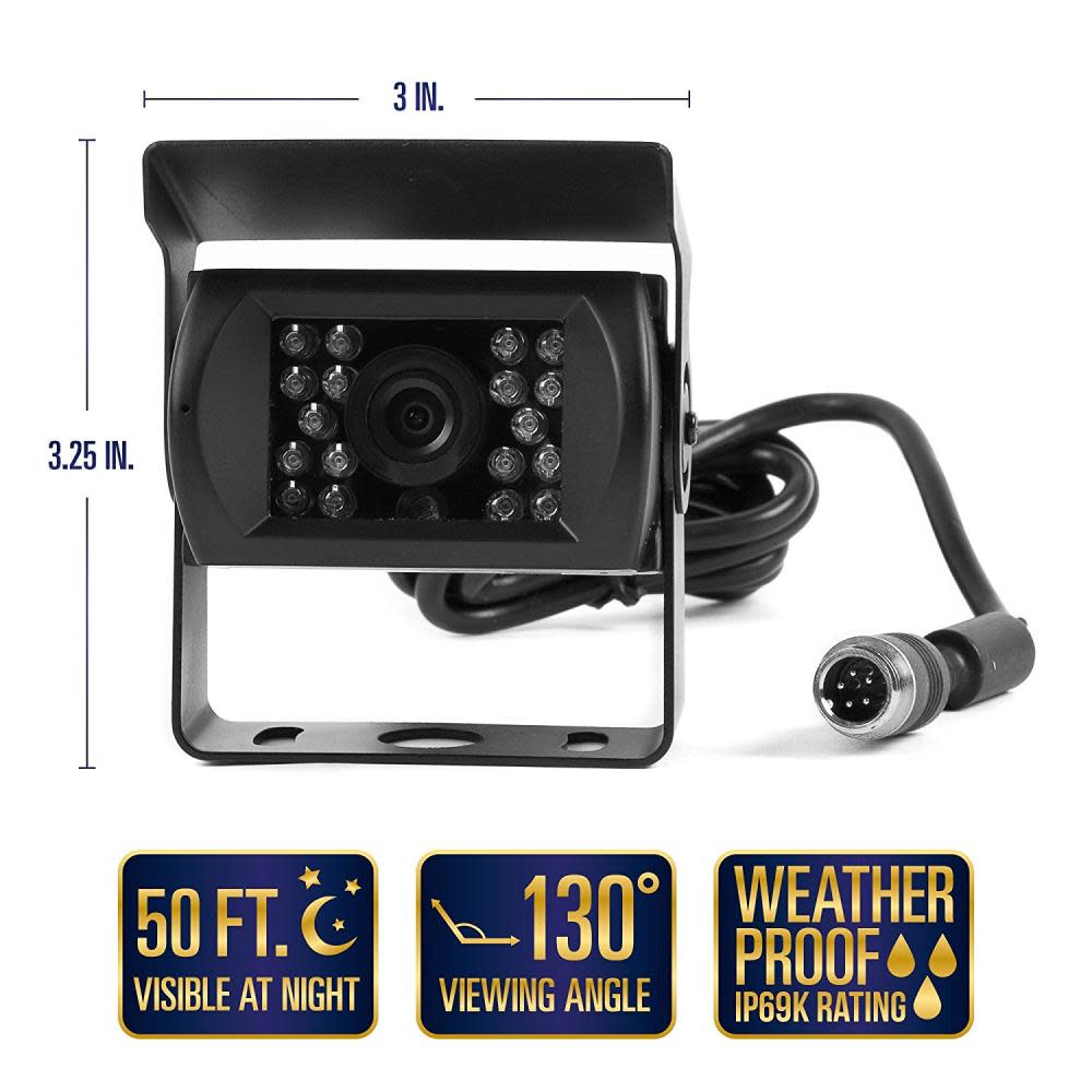 Rear View Safety Backup Camera System with Trailer Tow Quick Connect Kit - Ascmtools