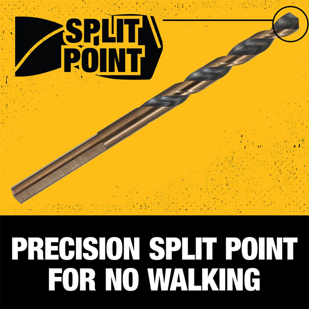DEWALT Drill Bit Set Split Point Black & Gold 14pc - Ascmtools