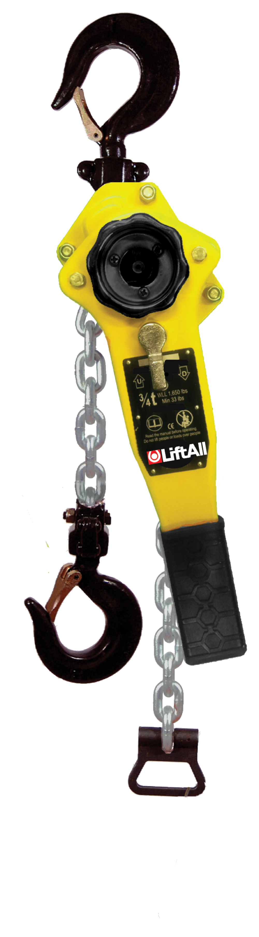 Lift-All 3/4 Ton Lever Chain Hoist 10-Ft. Lift - Ascmtools