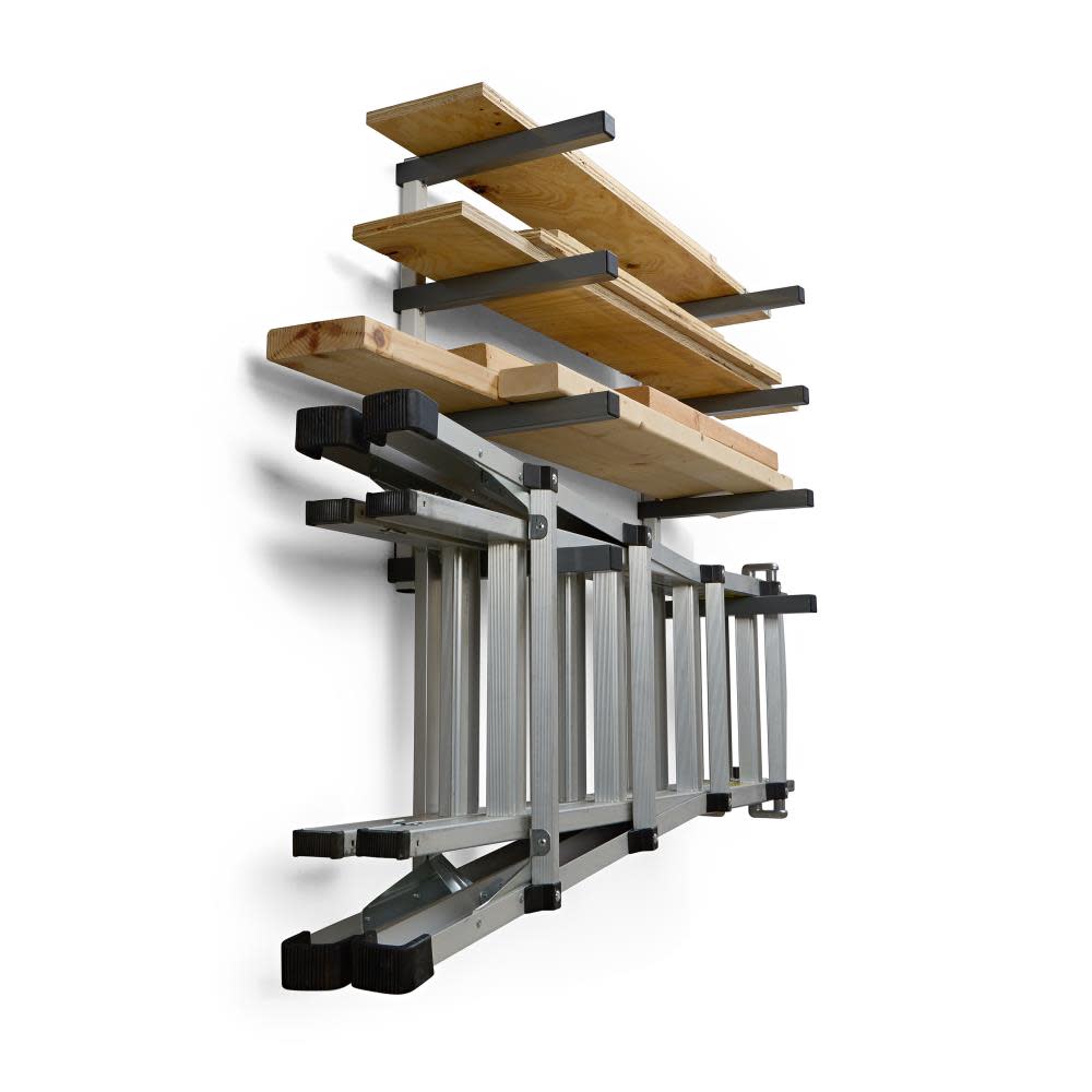 Bora Portamate Wall Mounted Storage Rack 4 Level Gray/White - Ascmtools