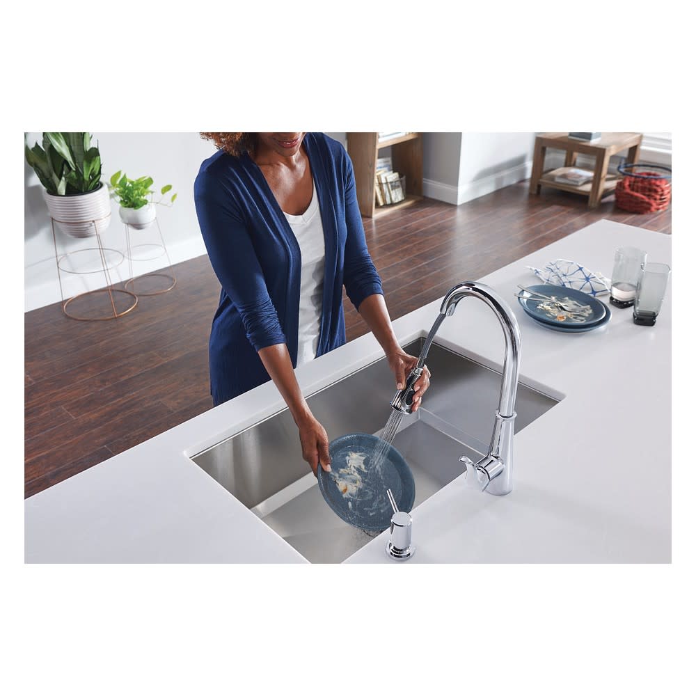 Moen Hadley Kitchen Faucet Chrome 1 Handle Pulldown - Ascmtools