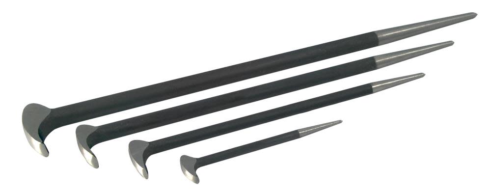 Sunex 4 piece Steel Pry Bar Set with Ground Pointed End - Ascmtools