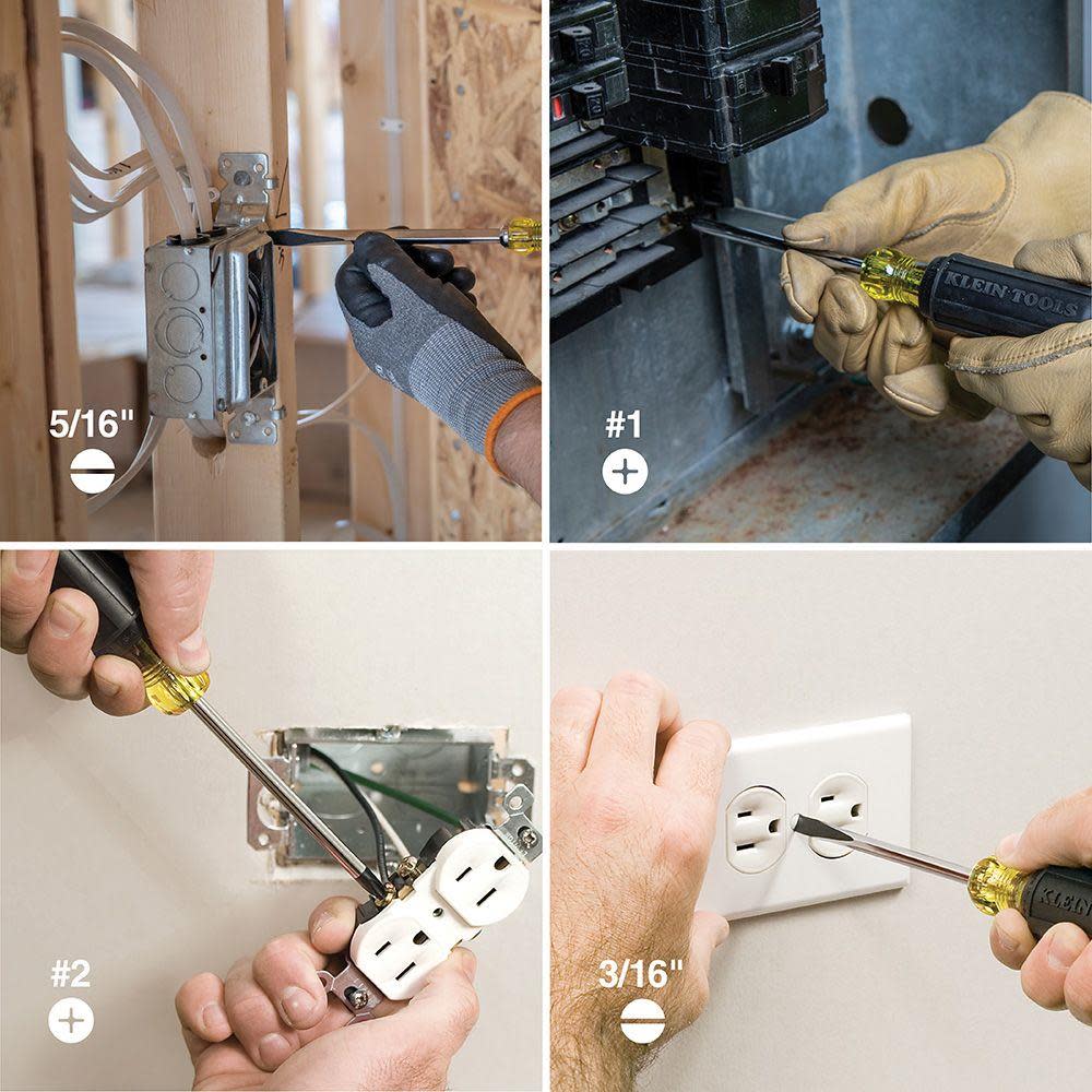 Klein Tools Cushion-Grip Screwdriver Set 7 Pc - Ascmtools