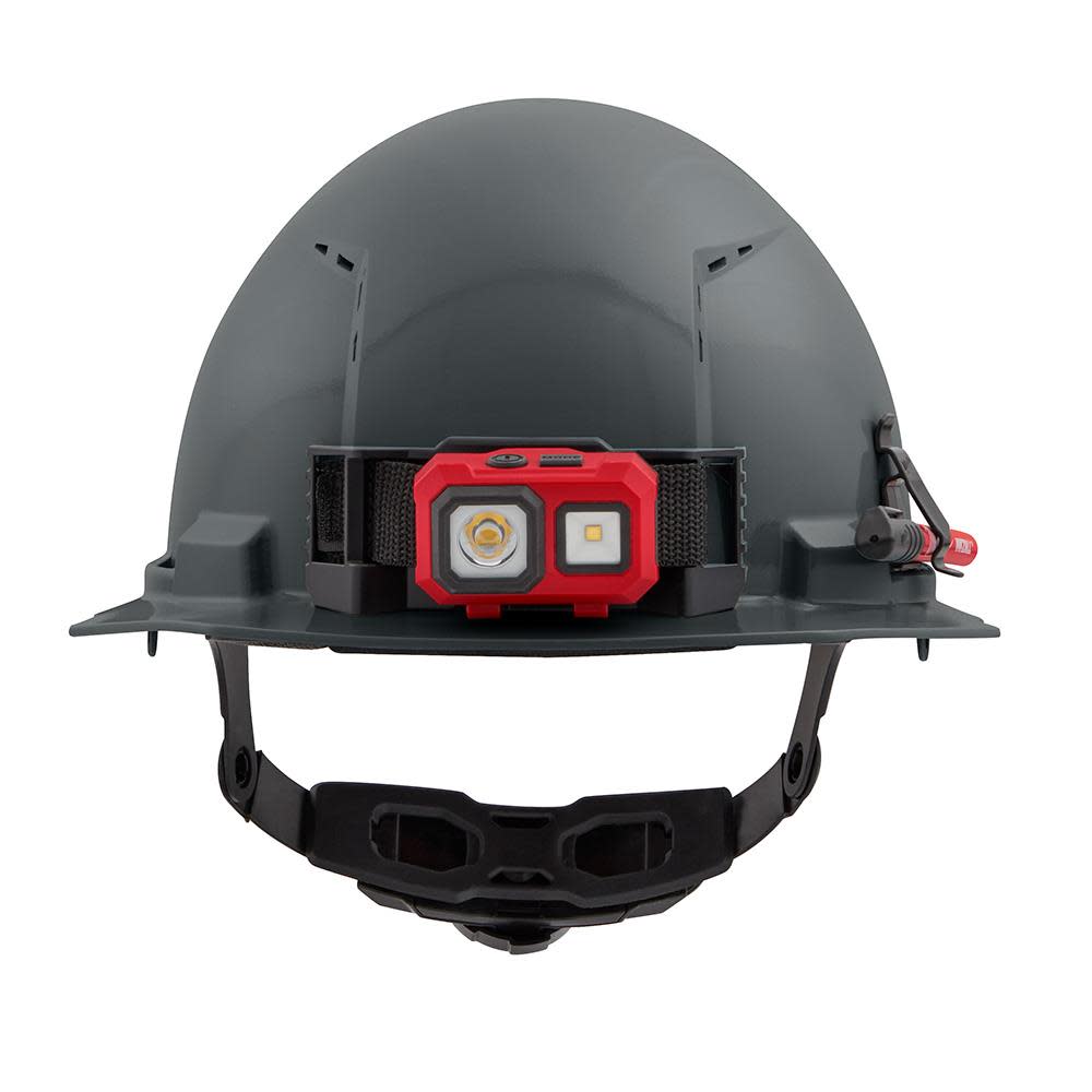 Milwaukee Gray Front Brim Vented Hard Hat with 6pt Ratcheting Suspension Type 1 Class C - Ascmtools