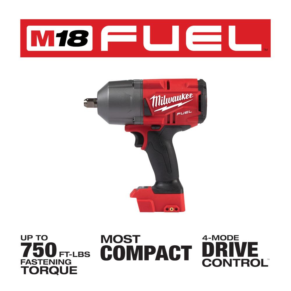 Milwaukee M18 FUEL 1/2 in. High Torque Impact Wrench with Pin Detent - Ascmtools