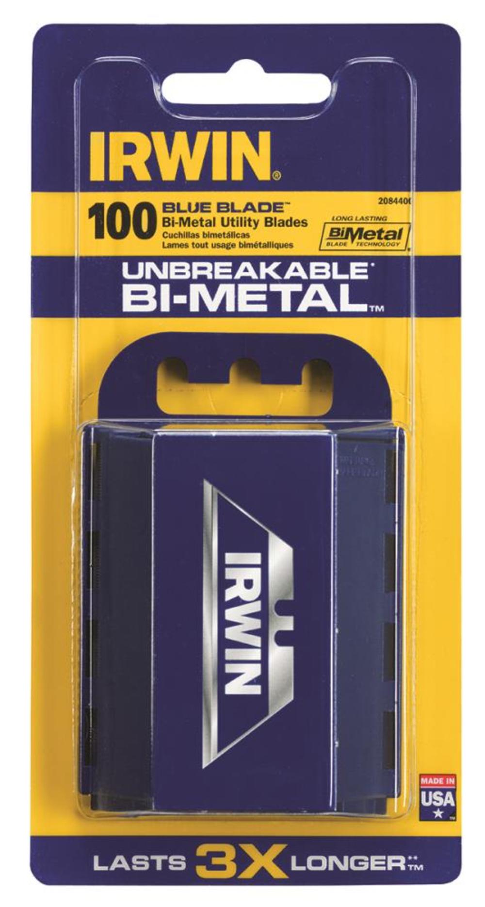 Irwin Bi-Metal Utility Knife Blades 100 pk. - Ascmtools