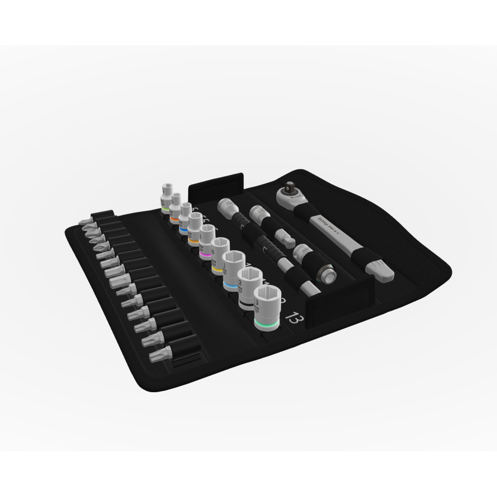 Wera Tools 28pc 1/4″ Drive 8100 SA 7 Zyklop Metal Ratchet Set - Ascmtools