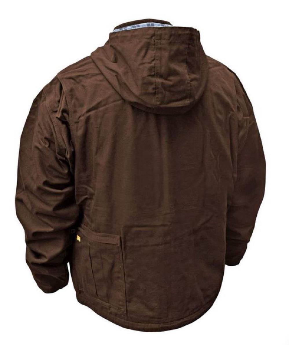 DEWALT Unisex Heated Bare Tool Heavy Duty Work Coat Tobacco S - Ascmtools