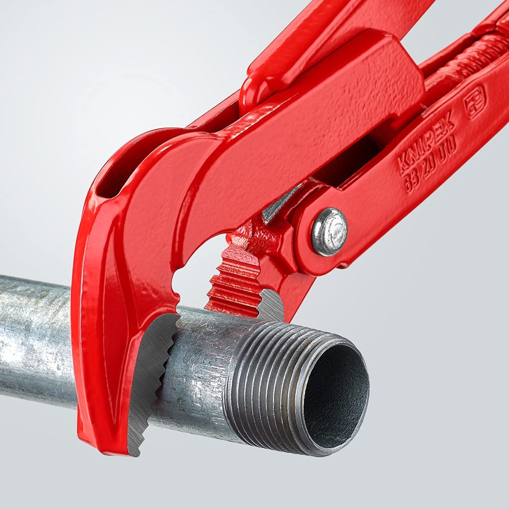 Knipex Pipe Wrench 45 Degree Angled 320 mm Swedish Pattern - Ascmtools