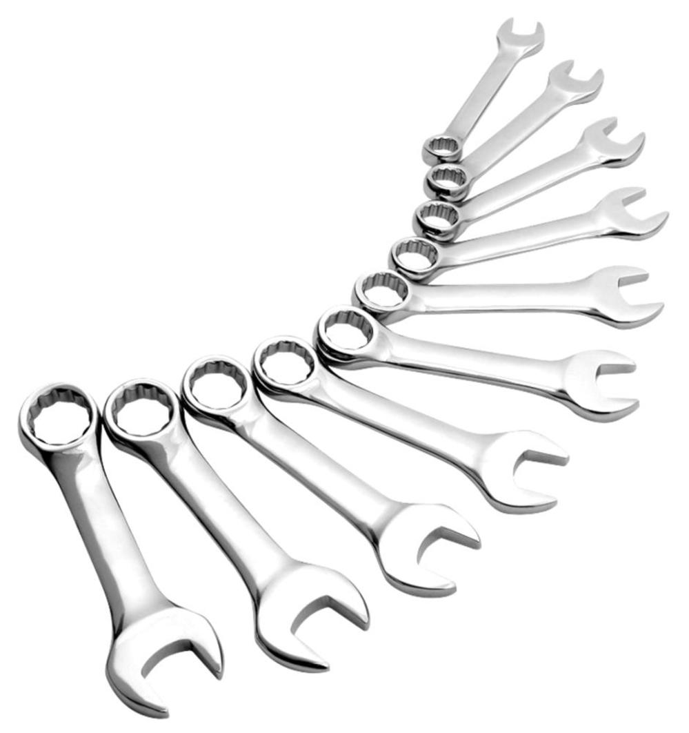 Sunex 10 pc. Metric Stubby Combo Wrench Set - Ascmtools