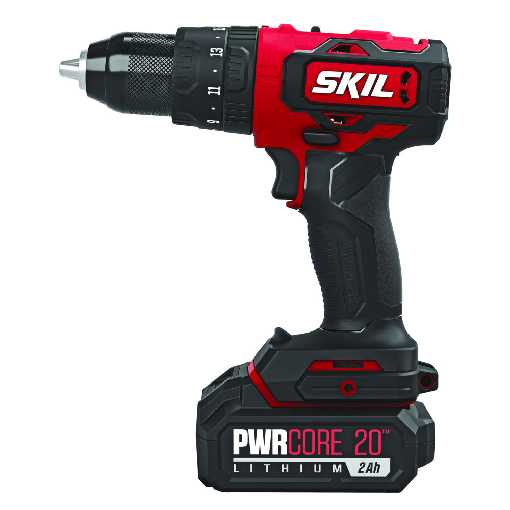 SKIL PWRCore 20 Brushless 20V 1/2” Hammer Drill Kit PWRJUMP Charger - Ascmtools