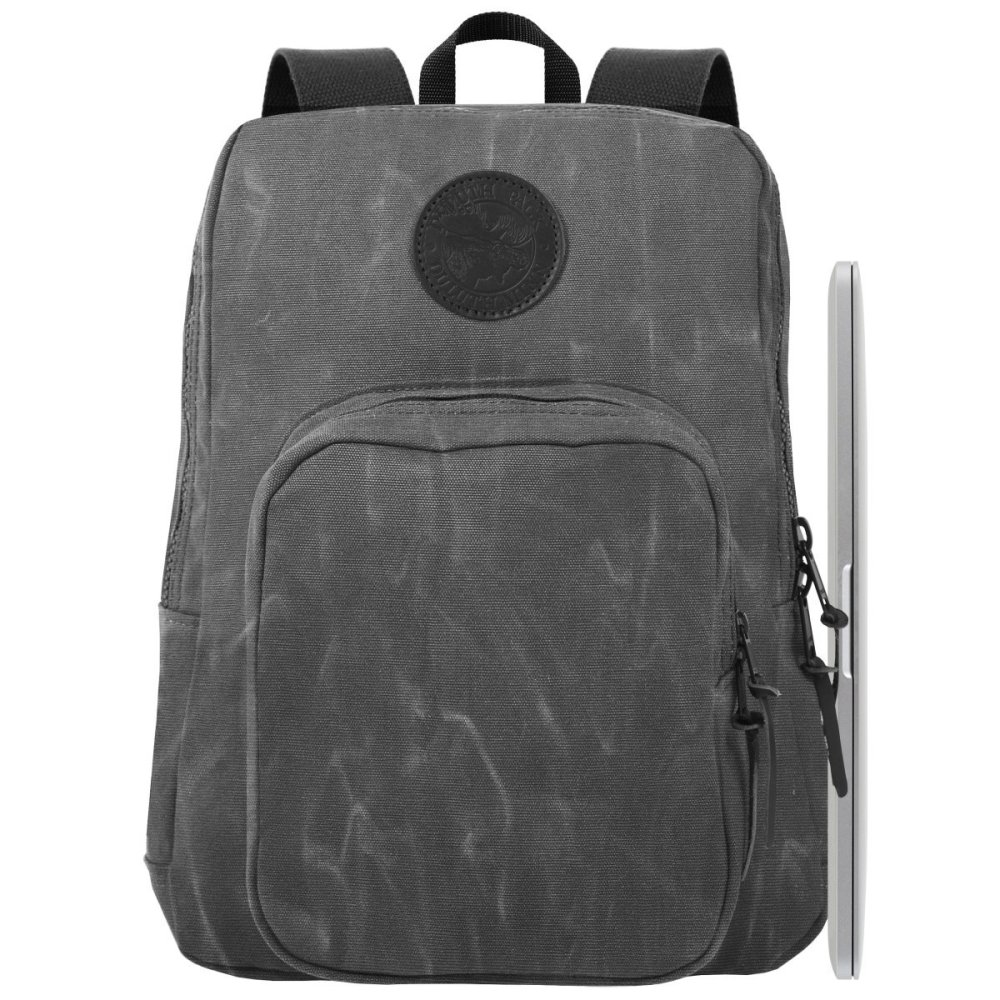 Duluth Pack 21 Liter Capacity Wax Gray Large Standard Laptop Backpack - Ascmtools