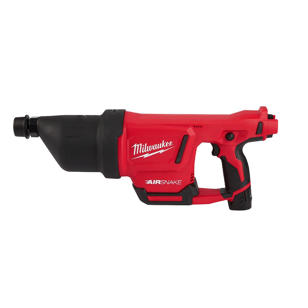 Milwaukee M12 AIRSNAKE Drain Cleaning Air Gun Kit - Ascmtools