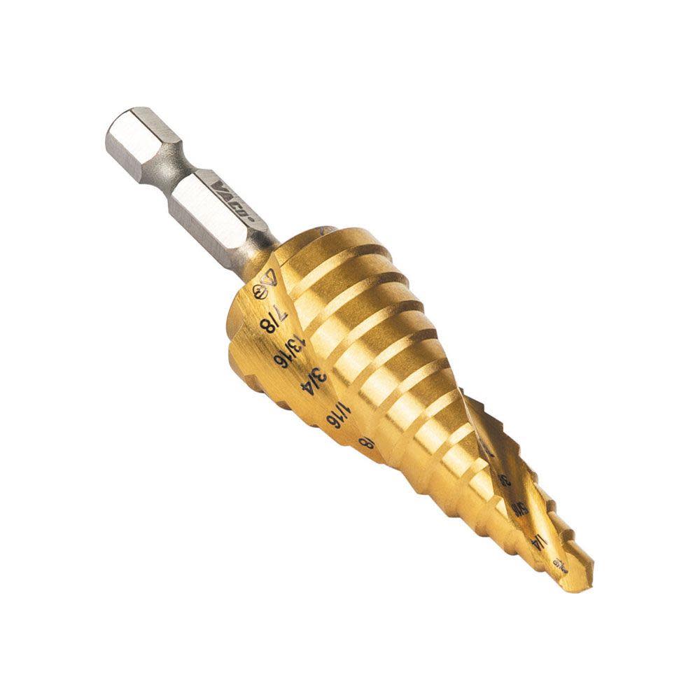 Klein Tools 3/16″ to 7/8″ Step Drill Bit VACO - Ascmtools