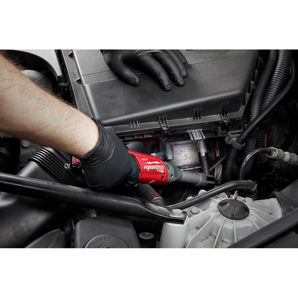 Milwaukee M12 FUEL 1/4 in. Extended Reach Ratchet Reconditioned - Ascmtools